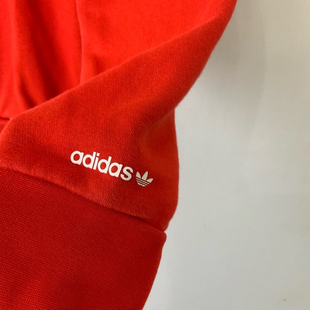 Adidas Originals Sz XL 15/16 Adicolor Boys Kids Red Hoodie Sweatshirt Trefoil - Picture 3 of 5